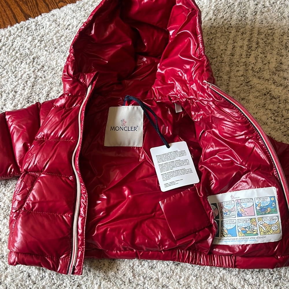 Brand new baby Moncler coat! With tags.Pet free and smoke free home! 6-9months
